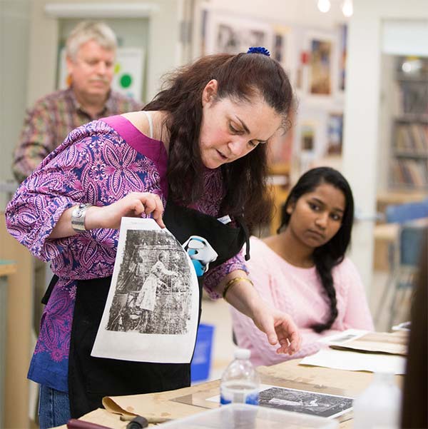 Artist Susan Harrison ’81 Visits to Teach Printmaking