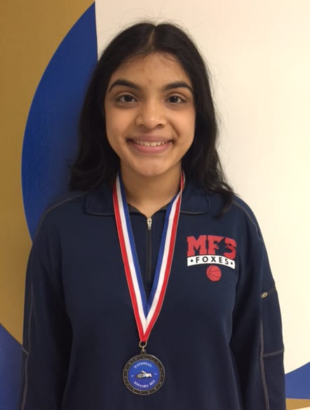 MFS Freshman Kayla Patel Qualifies for National History Bee and Bowl