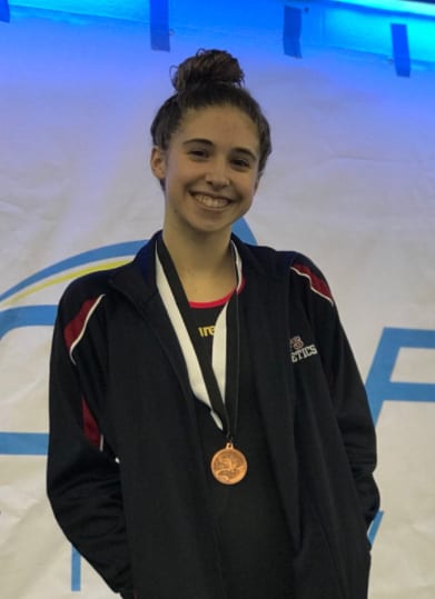 Christina Levins ’21 Captures Bronze at Eastern Swimming Championships