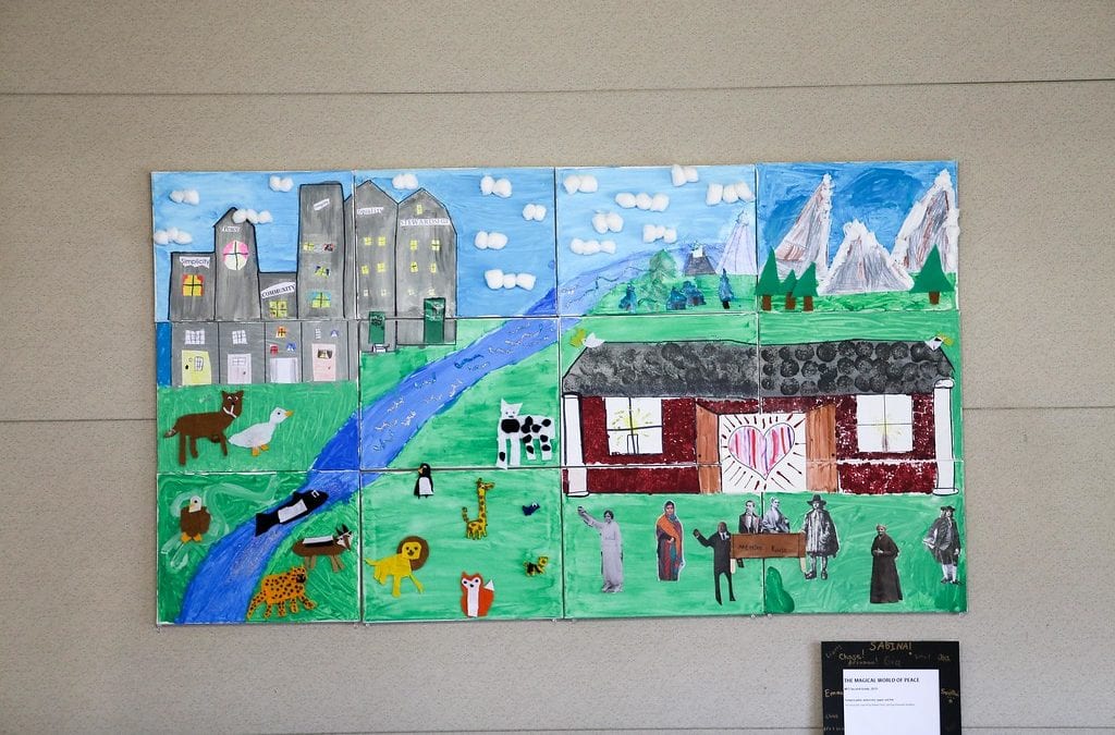 Second Grade Classes Unveil Peaceable Kingdom Mural