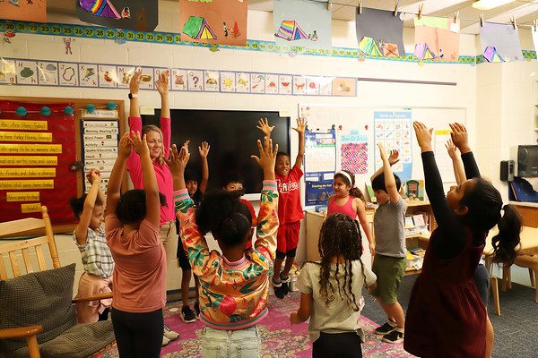 Lower Schoolers Enjoy Mindful Movement Activity