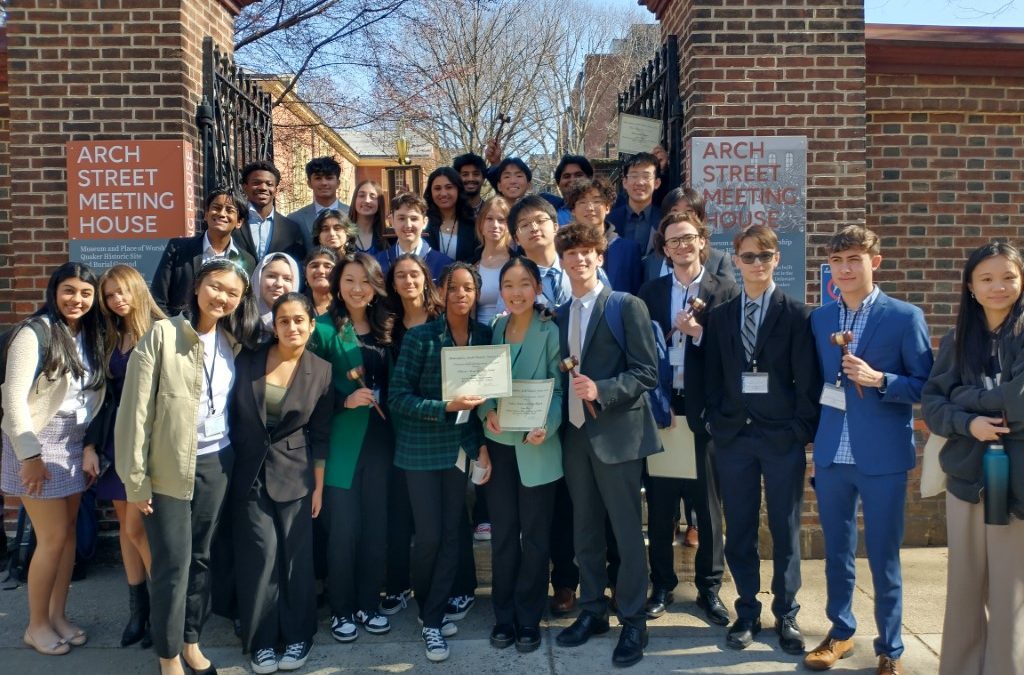 Upper School Model UN Students Named Outstanding Delegation at Philadelphia Conference